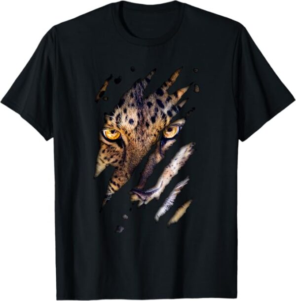 Leopard Eyes Torn T-Shirt